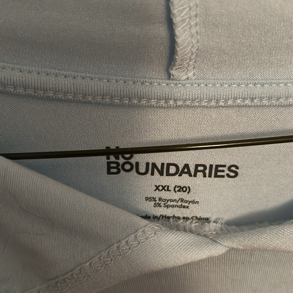 NO BOUNDARIES Long Sleeve Hooded T Shirt XXL - Picture 2 of 4